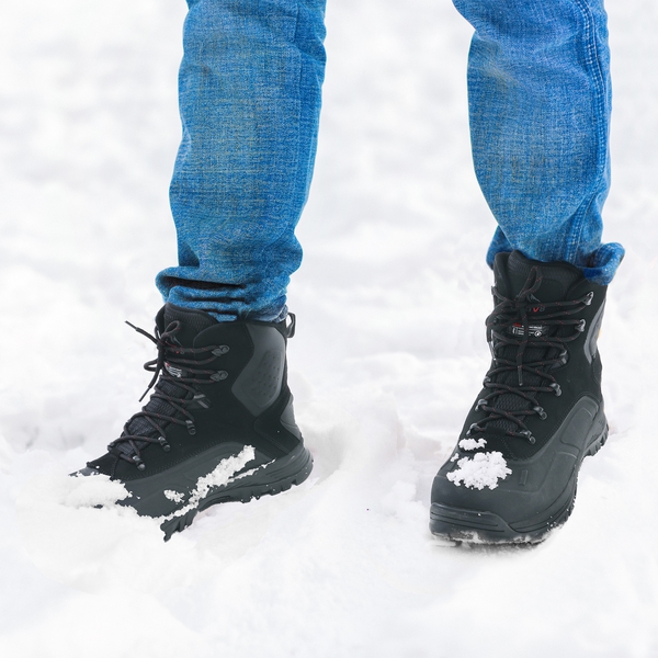 Men's Slip-Resistant Waterproof Snow Boots【Wide Fit】 - BLACK - 1